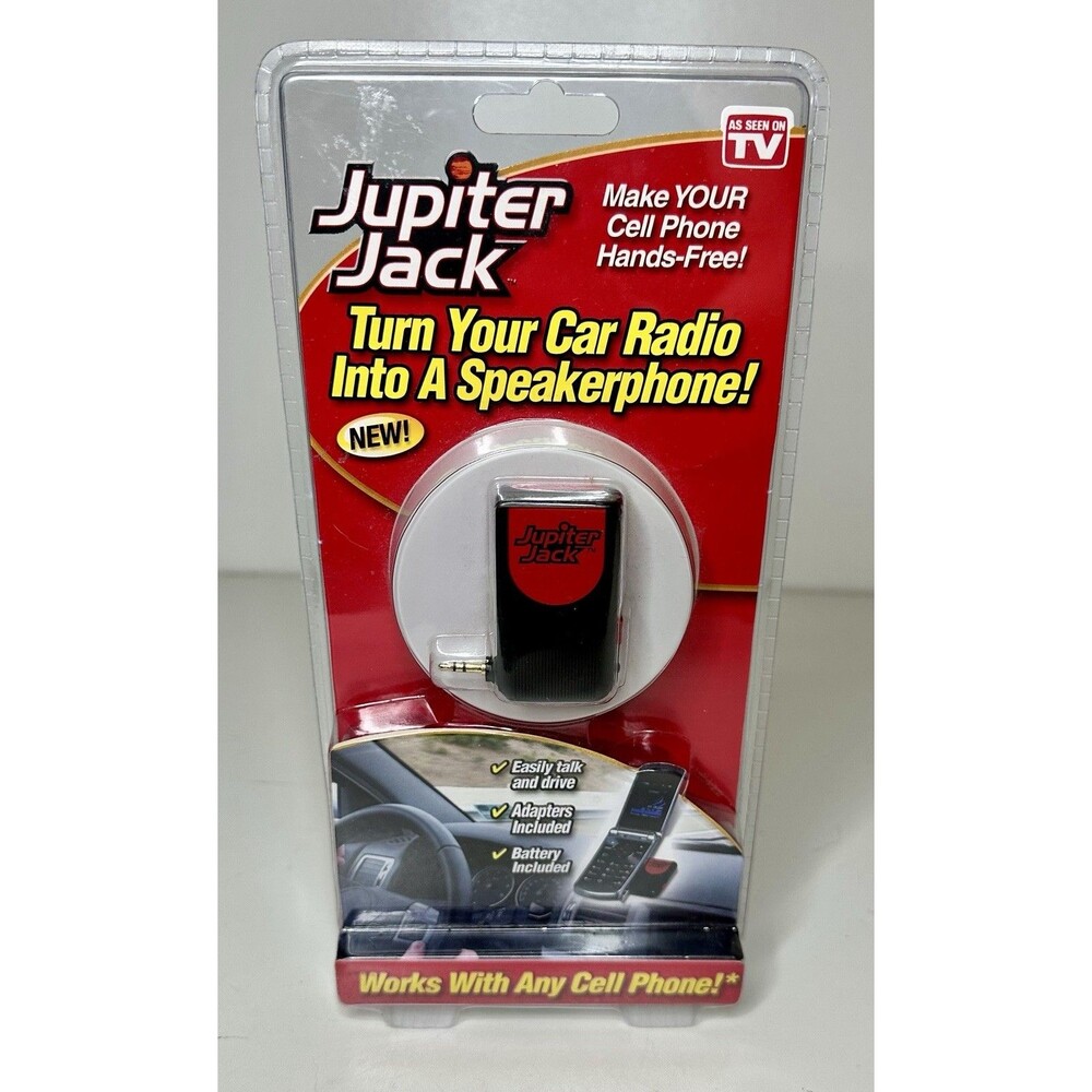 Jupiter Jack Works With Cell Phones Universal Car Radio Speakerphone NEW SEALED